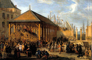 Jean-Baptiste Colbert et Louis Victor de Rochechouart visitant la galre la Rale en construction  l'arsenal de Marseille